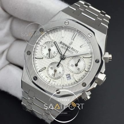 Royal Oak Chronograph SS BF Best Edition White Dial on SS Bracelet A7750 (3)