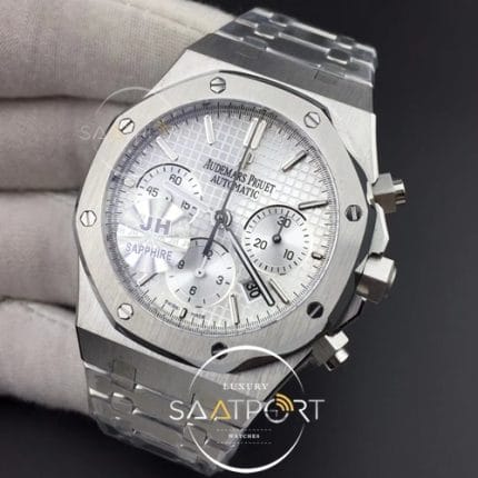 Royal Oak Chronograph SS JHF Best Edition White Dial on SS Bracelet A7750 (3)
