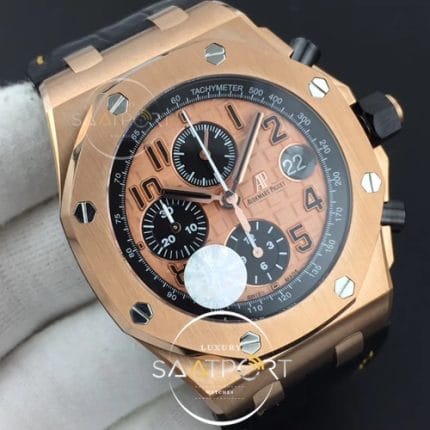 Royal Oak Offshore 2014 Gold Theme JF 11 Best Edition on Black Leather Strap A3126 V2 w Cyclo (4)