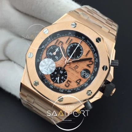 Royal Oak Offshore 2014 Gold Theme JF 11 Best Edition on RG Bracelet A3126 V2 w Cyclops and DW Mod (1 (3)