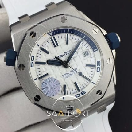 Royal Oak Offshore Diver 2017 White 15710 JF 11 Best Edition White Dial on White Rubber Strap A (4)