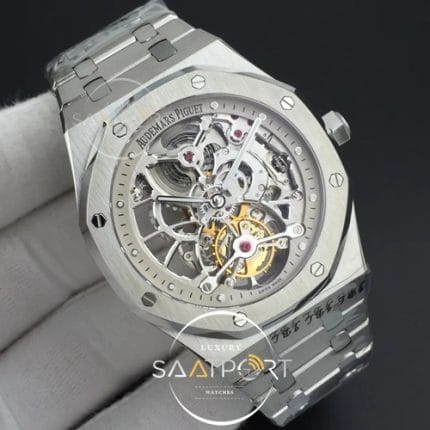 Royal Oak Tourbillon Extra-Thin Openworked R8F SS Skeleton Dial on SS Bracelet V2 (2)