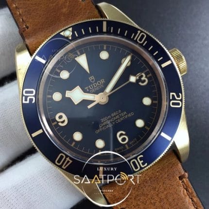 TUDOR Heritage Black Bay Bronze Blue XF 1-1 Best Edition on Aged Brown Leather Strap A2824 (3)