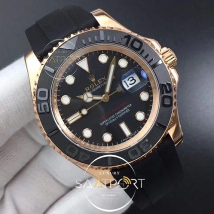 Yacht-Master 116655 ARF 11 Best Edition Black Ceramic Bezel 904L Steel on Oysterflex Rubber Strap 313