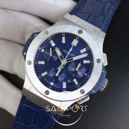 Big Bang 44mm SS V6F 11 Best Edition Blue Dial on Blue Gummy Strap HUB4104 (3)