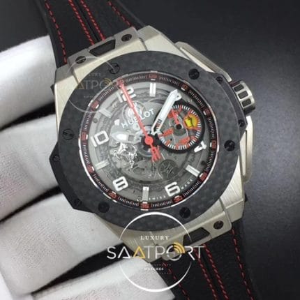 Big Bang Ferrari Unico Titanium V6F Best Edition Skeleton Dial on Black Gummy Strap HUB1288 (2)