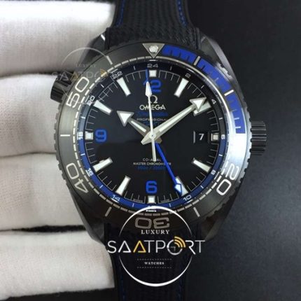 OMEGA Planet Ocean 45.5mm Deep Black blue Real Ceramic VSF 11 Best Edition on Black Nylon Strap (1)