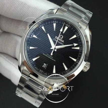 Omega Aqua Terra 150M Master Chronometers VSF Black Dial SS Hand on SS Bracelet A8900 Super Clone (3)