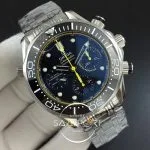 Omega Seamaster 300m Chrono Black Ceramic Bezel Black Dial Yellow Inner Bezel (2)