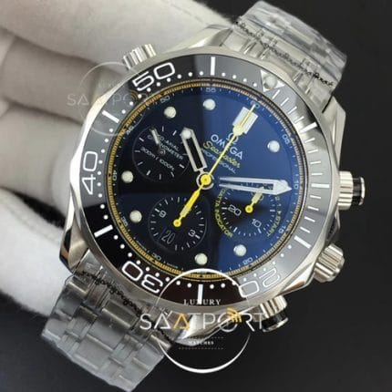 Omega Seamaster 300m Chrono Black Ceramic Bezel Black Dial Yellow Inner Bezel (3)