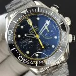 Omega Seamaster 300m Chrono Black Ceramic Bezel Black Dial Yellow Inner Bezel (4)