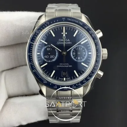 Omega Speedmaster Moonwatch Co-Axial OMF 11 Best Edition Blue Dial on SS Bracelet A9300 v2 (1)