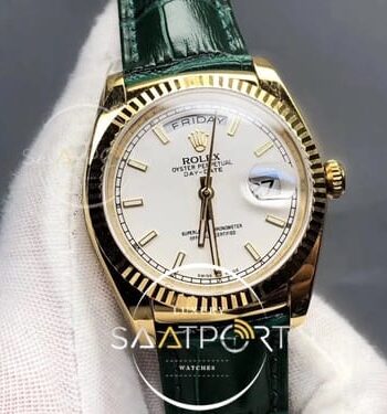 Rolex Day-Date 118138 36mm Noob Factory V5 Rose Gold Silver Dial Swiss 2836 (2)