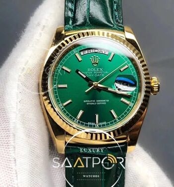 V3 versiyonu Boyut 36mm Hareket 2836-2 hareket Malzeme 904L çelik Kadran yeşil kadran Ayna yüzeyi safir kristal Kayış Kemer Tokası dağıtım tokası (1)