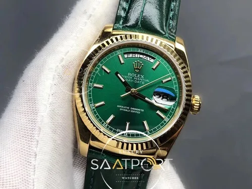 V3 versiyonu Boyut 36mm Hareket 2836-2 hareket Malzeme 904L çelik Kadran yeşil kadran Ayna yüzeyi safir kristal Kayış Kemer Tokası dağıtım tokası (9)