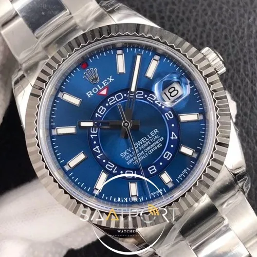 Rolex Sky Dweller Mavi kadran eta saat super clon (4)
