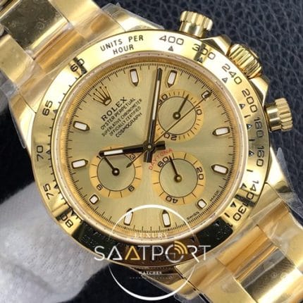 Rolex eta saat daytona sarı kadran sarı kasa 4130 eta mekanizma (4)