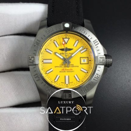 Breitling eta saat Avenger II Seawolf PVD GF Yellow Dial on Black Rubber A2824 V2