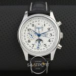 Longines Master Collection Moon Otomatik siyah Deri Kordon