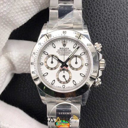 Rolex Daytona Noob V4 4130 Eta Mekanizma Gümüş Kasa swiss eta saat