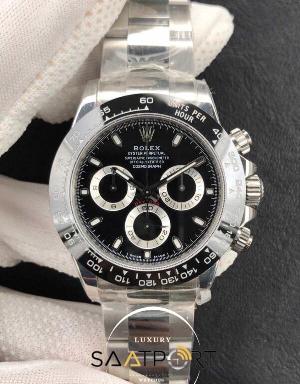 Rolex Daytona black Noob V4 4130 Super Clon swiss ceramic Bezel