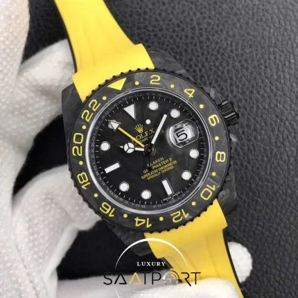 Rolex Karbon Saat sarı Kasa Gmt Master Eta Saat Swiss Super Clon 3186 Eta Mekanizma (2)