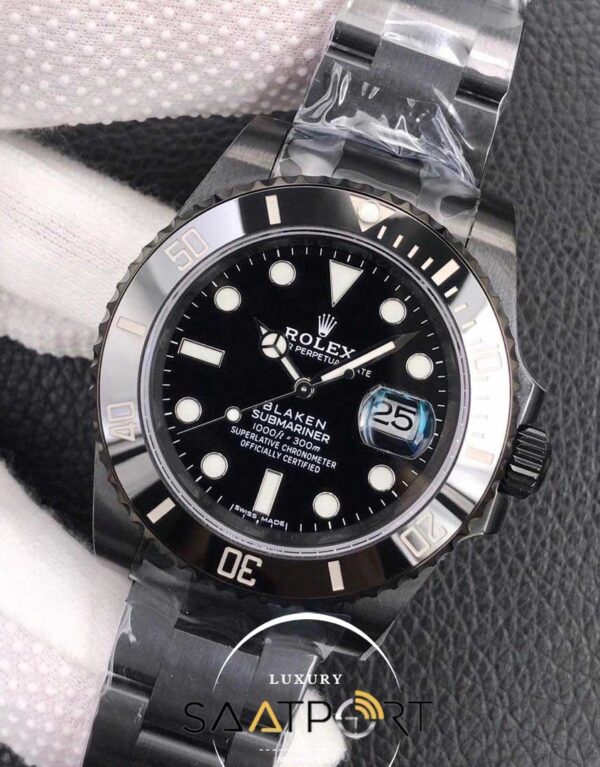 Rolex Submariner Blaken Pvd Kaplama super clon 3135 eta mekanizma (2)