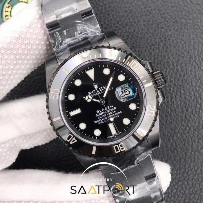 Rolex Submariner Blaken Pvd Kaplama super clon 3135 eta mekanizma