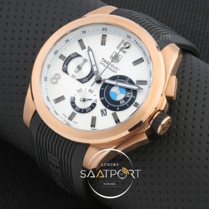 Tag heuer BMW saat Silikon Kordon Beyaz Kadran imitasyon