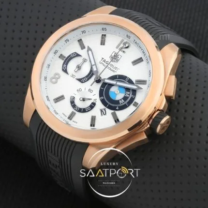 Tag heuer BMW saat Silikon Kordon Beyaz Kadran imitasyon
