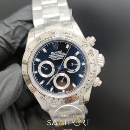 Rolex Saat 40mm Daytona Siyah Kadran Çelik Kasa Otomatik Mekanizma