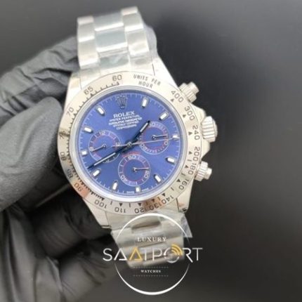 Rolex Saat 40mm Daytona Mavi Kadran Çelik Kasa Otomatik Mekanizma