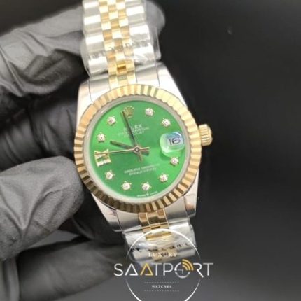 Rolex Datejust Taşlı Yeşil Kadran Jubile Kordon Otomatik Mekanizma