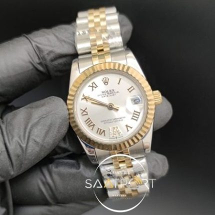 Rolex Datejust Roma Rakamlı Taşlı Gri Kadran Jubile Kordon Otomatik Mekanizma