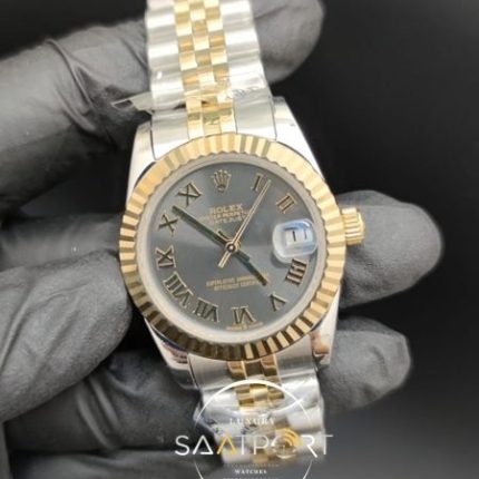 Rolex Datejust Roma Rakamlı Koyu Gri Kadran Jubile Kordon Otomatik Mekanizma