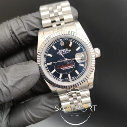 Rolex Datejust Tırtıklı Bezel Siyah Kadran Jubile Kordon Otomatik Mekanizma