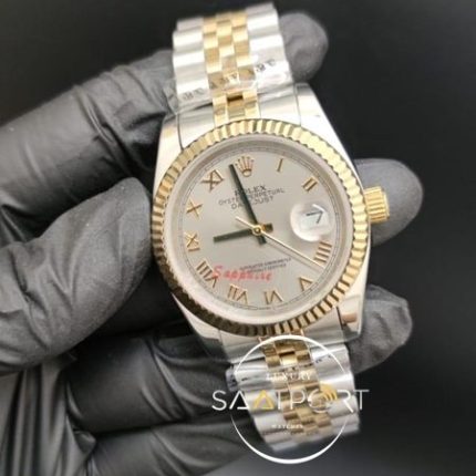 Rolex Datejust Roma Rakamlı Kirli Beyaz Kadran Trtıklı Bezel Jubile Kordon Otomatik Mekanizma