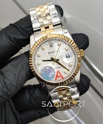 Rolex Saat DateJust Taşlı Desenli Kadran Jubile Kordon Otomatik Mekanizma