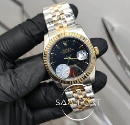 Rolex Saat Otomatik Mekanizma DateJust Siyah Kadran Jubile Kordon