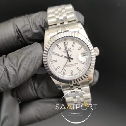 Rolex Datejust Beyaz Kadran Jubile Kordon Otomatik Mekanizma