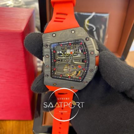 Richard Mille RM70-01 Karbon Kasa Turuncu Silikon Kordon