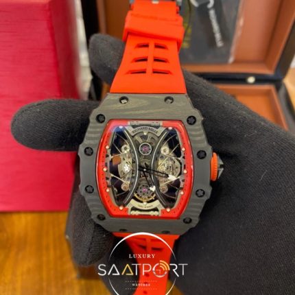 Richard Mille RM053-01 Karbon Kasa İskelet Kadran Turuncu Kordon