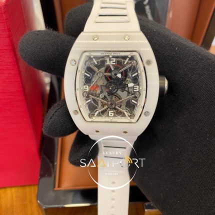 Richard Mille RM Seramik Kasa Beyaz Silikon Kordon