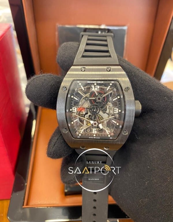 Richard Mille RM012 Çelik Kasa Siyah Silikon Kordon