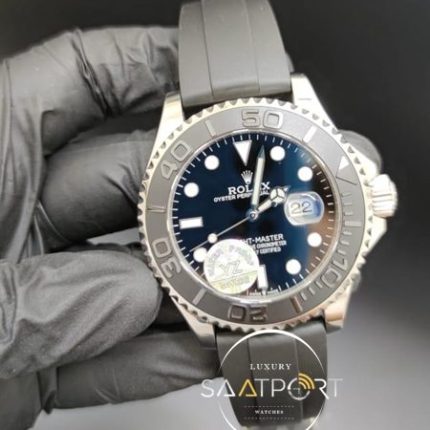 Rolex Saat Yacht Master Otomatik Mekanizma Siyah Kadran Siyah Bezel