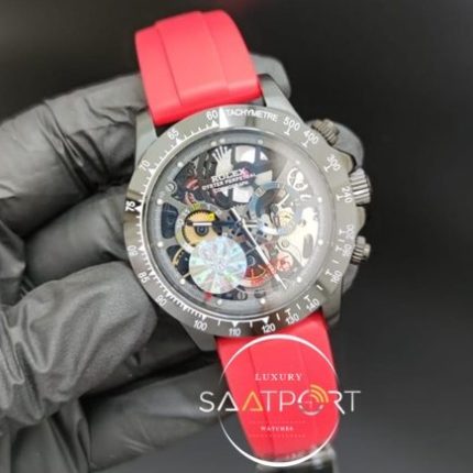 Rolex Saat Daytona The Juan Pablo Montoya İskelet Kadran Silikon Kordon