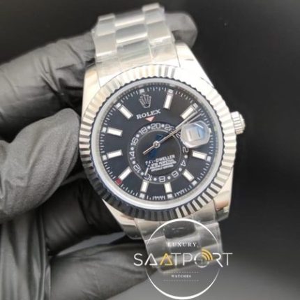 Rolex Saat Sky Dweller Siyah Kadran Çelik Kasa Otomatik Mekanizma