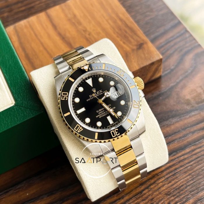 Rolex Submariner 116613LN 18K Altın Kaplama Siyah Kadran 1:1 Clone ETA