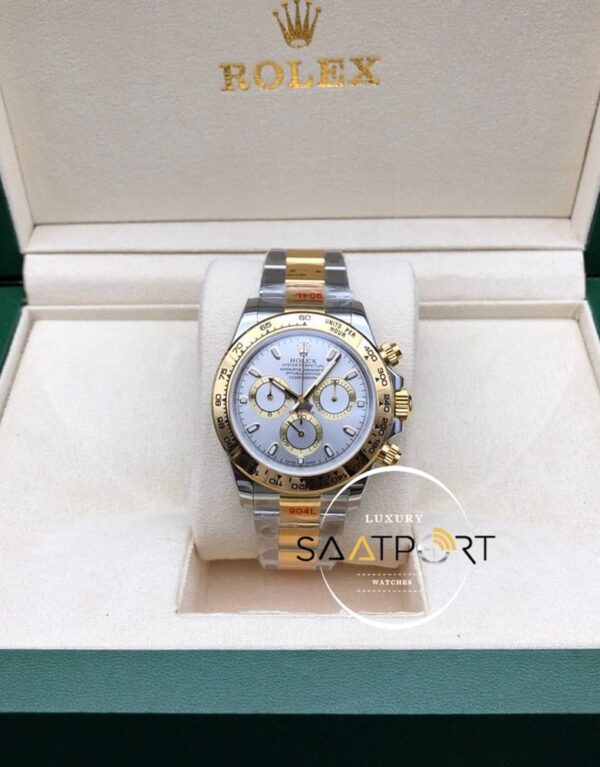 Rolex Cosmograph Daytona 116523 Gri Kadran Gold Bezel Super Clone ETA