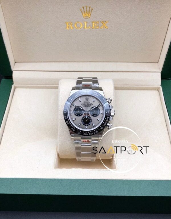 Rolex Cosmograph Daytona Siyah Bezel 116519LN Gri Kadran Super Clone ETA